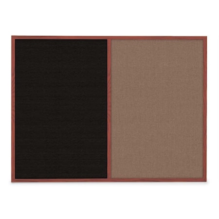United Visual Products Sliding Door Indoor Enclosed Corkboard, 3 UV9000ACS-BLACK-PEARL